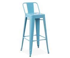 Taburete Alto de Metal URAL SQUARE -Respaldo-