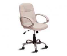 Silla de oficina blanca giratoria con gas stanford