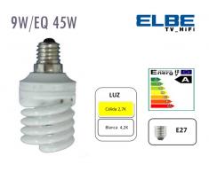Bombilla ELBE Rosca Ancha 45W Bajo Consumo de 9W