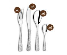 Set de 24 cubiertos Amefa Ethnic acero inoxidable