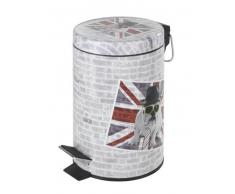 Wenko Cubo de pedal 3 lts. Union Jack Acero decorado 17x25 cm