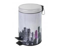 Wenko Cubo de pedal 3 lts. Midtown Acero decorado 17x25 cm