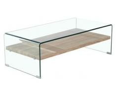 Superstudio Mesa de centro lógera -wooden cristal transparente