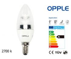 Bombilla LED Vela E14 4.5W Cálida