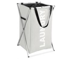 Wenko Cesto plegable UNO Estructura aluminio 35 x 38 x 57 cm (Marron)