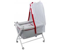 Naf Naf Minicuna Con Textil& Mosquitera 100% Algodón Rabbit Rojo
