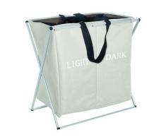 Wenko Cesto plegable DUO Beig Estructura aluminio 59x38x57cm