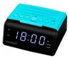 RADIO RELOJ SUNSTECH FRD35UBL AZUL ENT. AURICULAR USB CARGA
