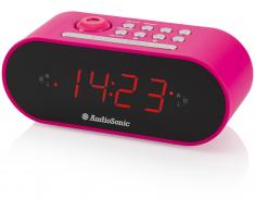Audiosonic Radio Despertador Proyección Rosa (1 kg)