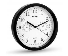 RELOJ PARED ELBE RP-1005-NTERMOMETRO E HIGROMETRO