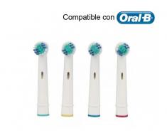 4 recambios cabezal cepillo dental compatible ORAL-B
