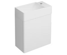 Cosmic Mueble Con Lavabo Brillo Izdo 1 Puerta Izda Blanco Mate 40x20x65 cm