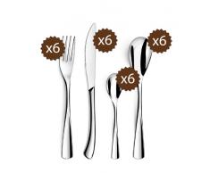 Set de 24 cubiertos Amefa Vision en acero inoxidable