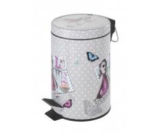 Wenko Cubo de pedal 3 lts. Jessi Jess Acero decorado 17x25 cm
