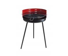Barbacoa Alpgrill Redonda Roja dos alturas Aluminio 40cm