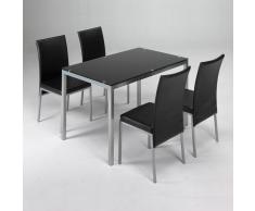 Conjunto mesa + 4 sillas negras