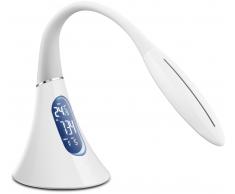 Elbe Lampara De Escritorio Led Reloj Despertador