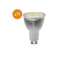 Pack 10x Bombilla LED Unotec GU10C45-5W Blanco cálido 49.0031