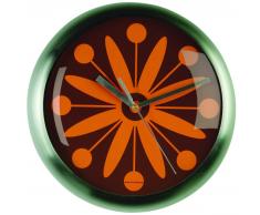 Derrière la Porte Reloj Pared Flor Naranja