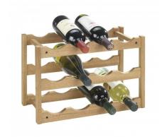 Wenko Botellero 12 botellas madera natural Norway 42 x 21 x 28 cm
