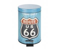 Wenko Cubo de pedal 3 lts. Vintage Route 66 Multicolor 17x26 cm