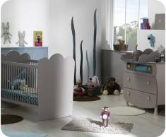 Mini dormitorio LINEA Lino Arena Cuna barrotes +Colchón