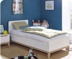Cama juvenil RIGA Blanca y Haya 90x200cm