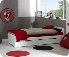 Cama nido juvenil 90x200cm. EDEN Blanca