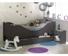 Dormitorio juvenil "COLOR" Chocolate Cama+Mesita+Somier