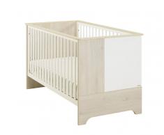 Blanco Cuna evolutiva LILI 70x140 Blanco y Madera