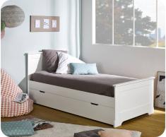 Cama juvenil MEL Blanca 90x200cm