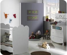 Blanco Mini dormitorio LINEA Blanco Cuna Plexi. Colchón incluido