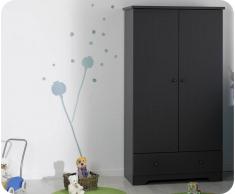 Armario bebé OSLO 2 puertas + 1 cajón Gris Marengo