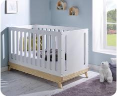 Pack cuna evolutiva SUEÑO + Colchón, Blanca/Madera