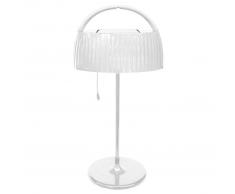 Watt & Home Retro Pop Lámpara De Sobremesa De Exterior Solar Blanco