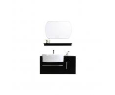 Conjunto de muebles de baño: lavabo, armario, estantería y espejo SULLIVAN - Miliboo