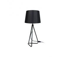 Lámpara de mesa diseño acero negra LADY - Miliboo