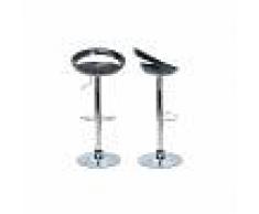 Lote de 2 taburetes de bar COMET color negro - Miliboo