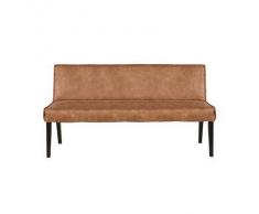 Banco vintage cuero camel 2 plazas ASPEN - Miliboo