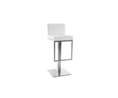 Blanco Taburete de bar diseño blanco OMEGA - Miliboo
