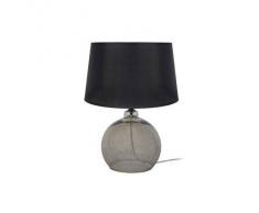 Lámpara de mesa diseño cristal ahumado negra SECRET - Miliboo