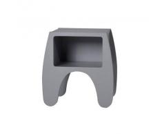 Mesa de noche infantil lacada gris mate KIDDO - Miliboo