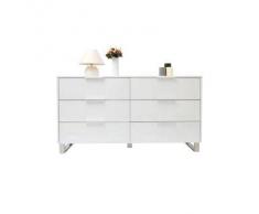 Cajonera de diseño lacada blanca HALIFAX - Miliboo