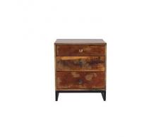 Mesita de noche madera reciclada MADRAS - Miliboo