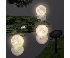 VidaXL Lámparas solares flotantes para piscina, con LED, 3 unidades