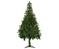 VidaXL 4,9 Pies (150 cm) Árbol De Navidad Escarchado Con Conos Del Pino