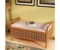 VidaXL Banco de almacenamiento madera maciza nogal 93x49x47 cm