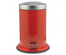 Sealskin Papelera roja de baño con pedal, marca Acero 361732459