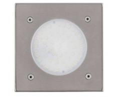 EGLO Aplique de pared LED exterior Lamedo 2,5 W cuadrado plata 93481