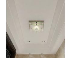 VidaXL Lámpara de techo vidrio, cristal cuadrado 1 x E27